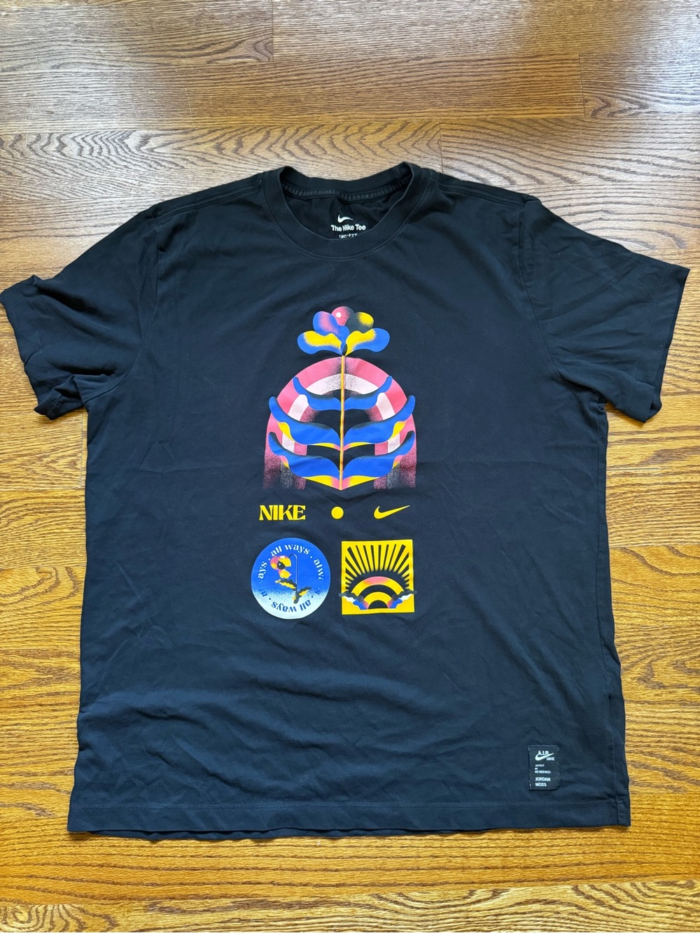 Nike A.I.R. Jordan Moss Graphic T Shirt Black L